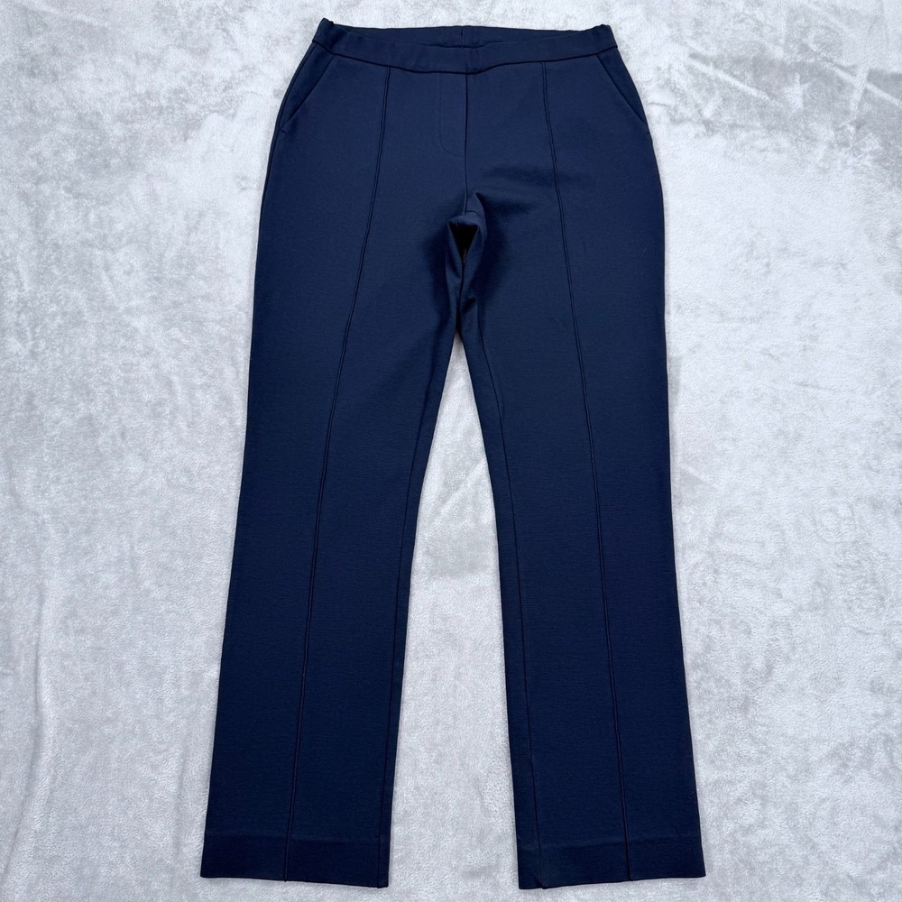 Wolford Straight Leg Pull-On Trousers Womens 6 Blue Dress‎ Pants Stretch Career
